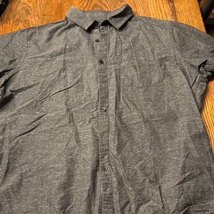 Marc Anthony Dark Gray Casual Button-Down Shirt